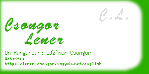 csongor lener business card